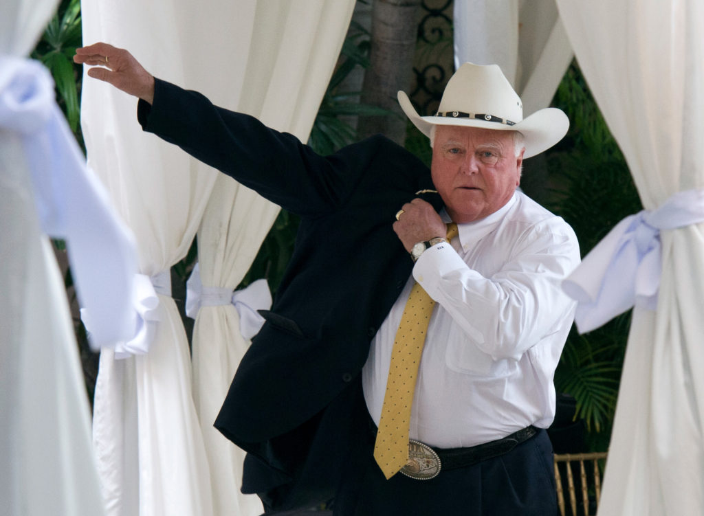 Texas Agriculture Commissioner Sid Miller arrives at Mar-a-Lago for a meeting with President-elect Donald Trump