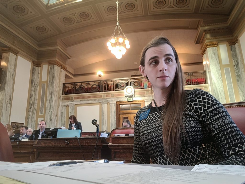 Rep. Zooey Zephyr is pictured at the Montana Capitol.