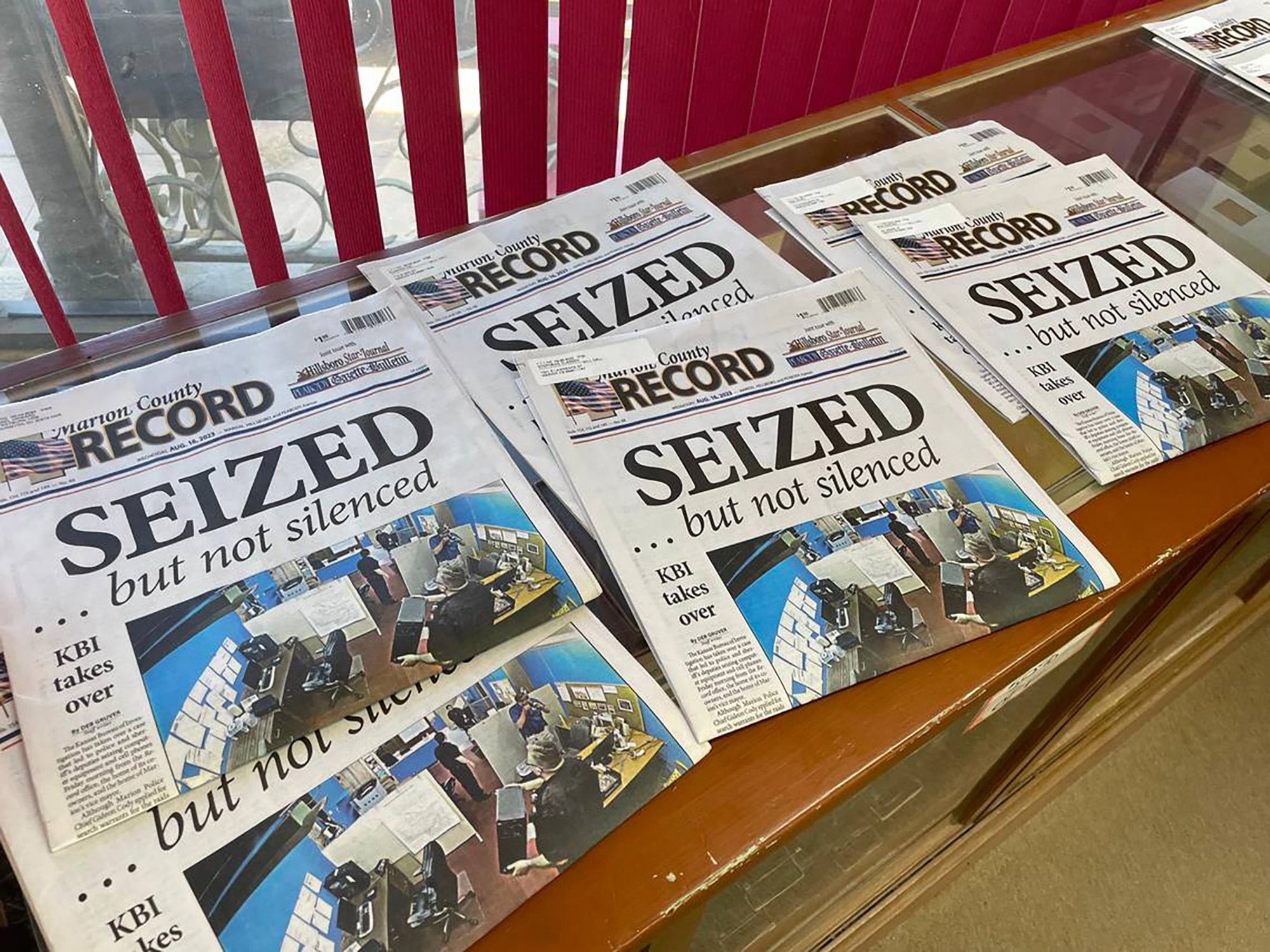 The first edition of the Marion County Record since its newsroom in central Kansas was raided by police in August 2023.
