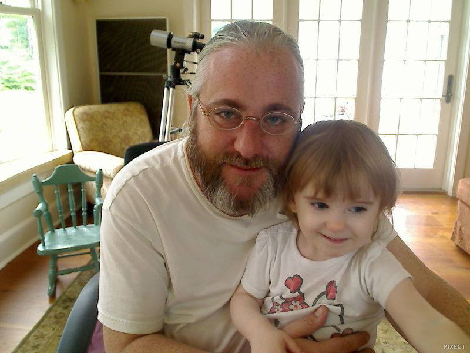 William Rivers Pitt with his daughter, Lola.