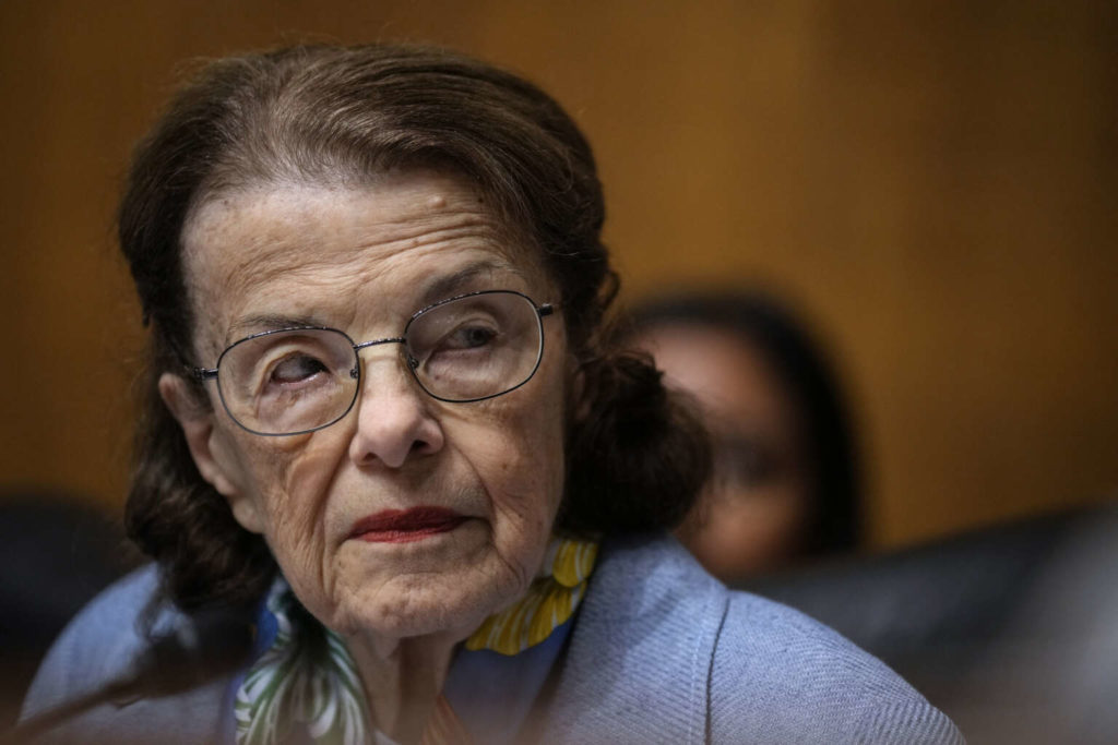 Sen. Dianne Feinstein attends a Senate Judiciary Committee hearing on judicial nominations on Capitol Hill in Washington, D.C., on September 6, 2023.