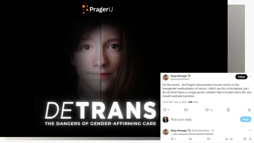 La publicité PragerU « DETRANS » à 1 million de dollars sur X fait écho au soi-disant mouvement « ex-gay » des années 1990