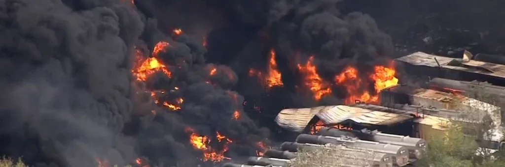 Une explosion dans une usine de traitement du pétrole au Texas entraîne un incendie massif