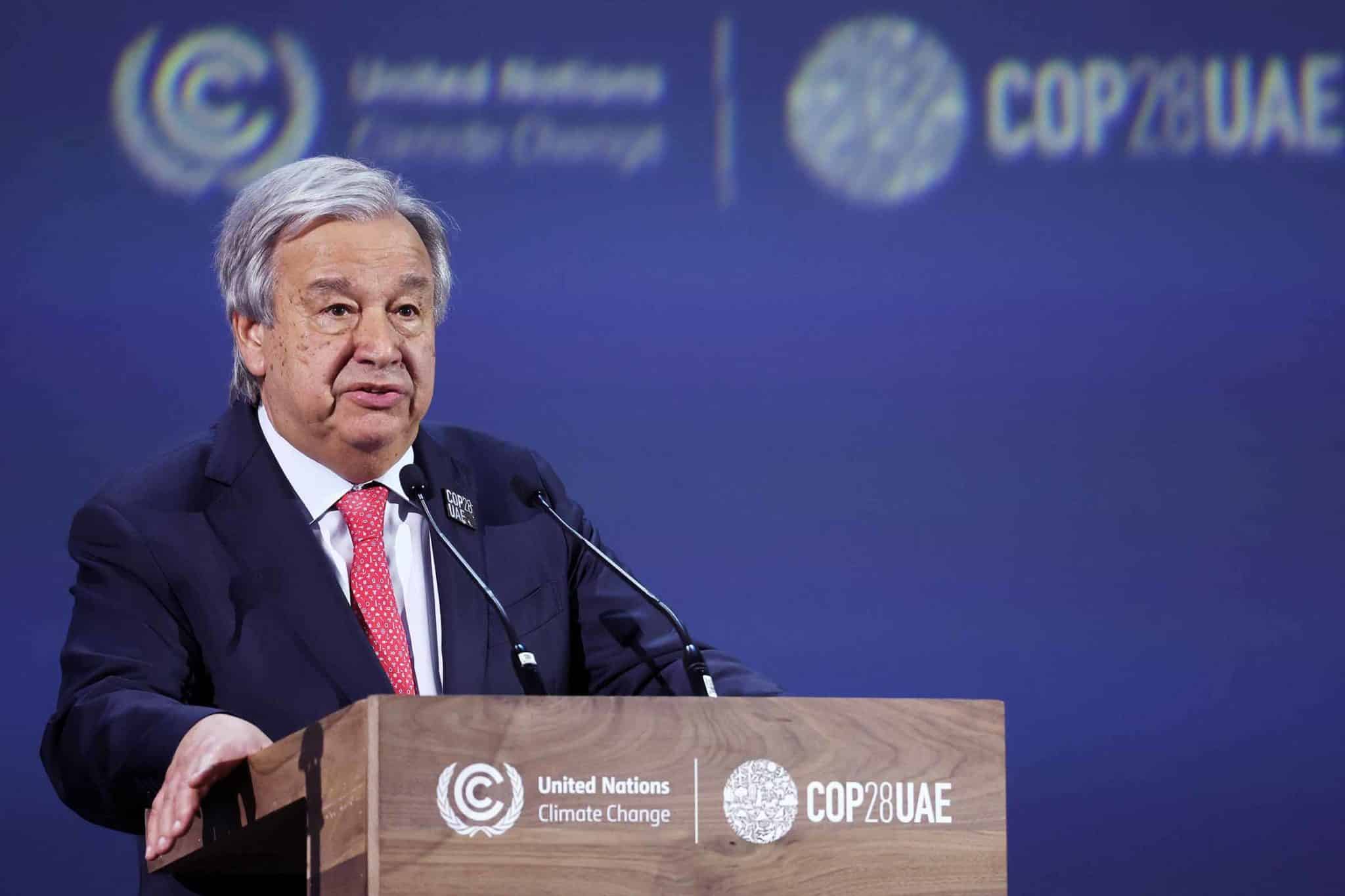 António Guterres speaks at COP 28